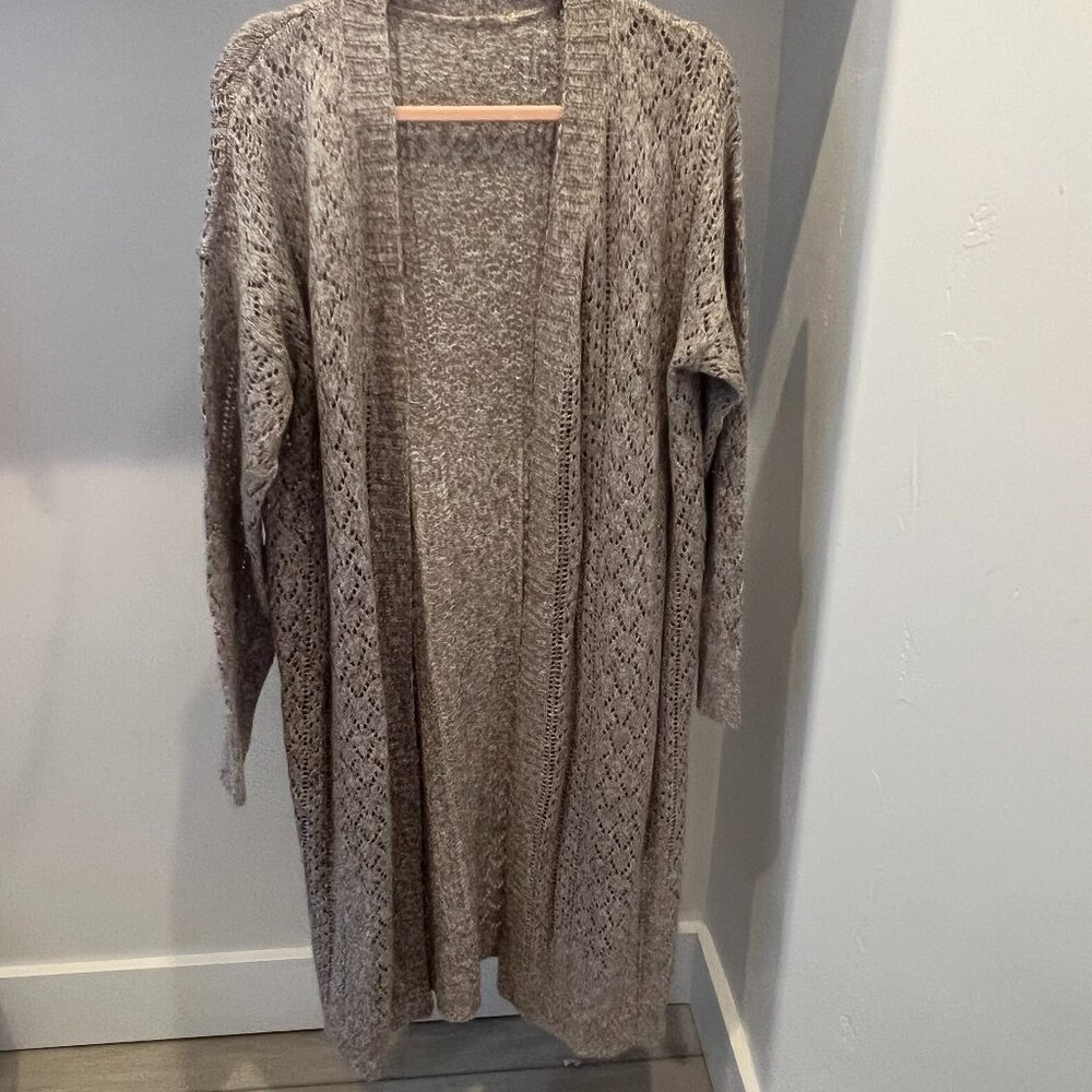 Long Sweater Duster, Size XL